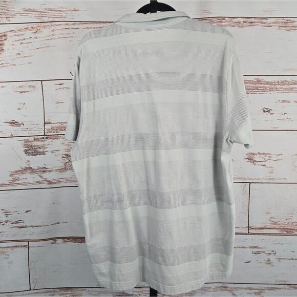 Toad & Co Jack Short Sleeve Polo Grey Stripe Size Large - Picture 2 of 4